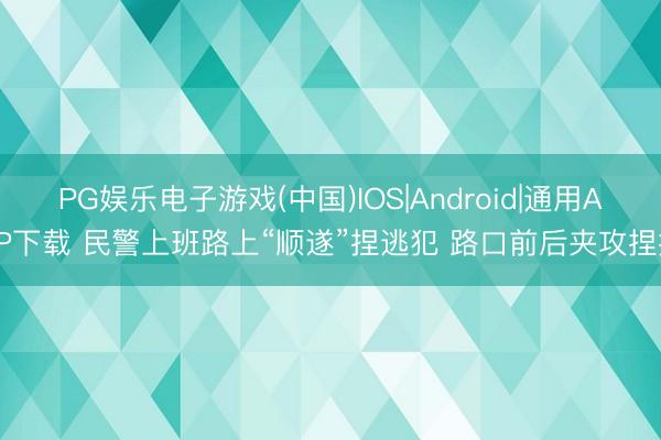 PG娱乐电子游戏(中国)IOS|Android|通用APP下载 民警上班路上“顺遂”捏逃犯 路口前后夹攻捏捕