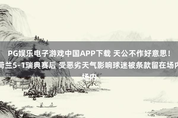 PG娱乐电子游戏中国APP下载 天公不作好意思！荷兰5-1瑞典赛后 受恶劣天气影响球迷被条款留在场内
